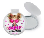 Kobiece kieszonkowe lusterko  nadruk Dzień Kobiet  Królowo jesteś NAJPIĘKNIEJSZA