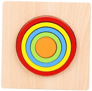 Drewniane edukacyjna układanka Montessori – sorter figur KOŁO