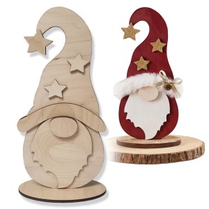 Świąteczny krasnal - dekoracja zrób to sam 18cm