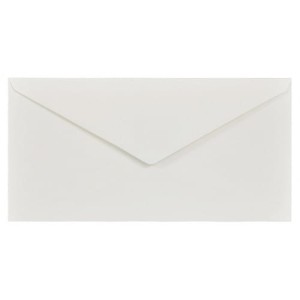 Koperta DL 2 szt. biała ecru 21x11 cm trójkąt