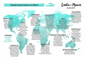 Tablica Travel Plan stołów MAPA Europa/Świat P18
