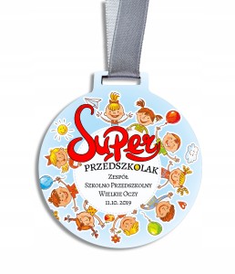 Medal Pasowanie na Przedszkolaka Ucznia DRUK MD3