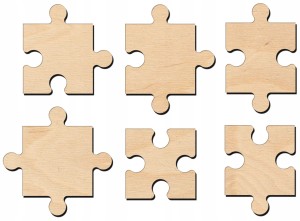 PUZZLE Księga gości wesele ślub 3x3cm 50szt