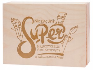 Prezent na DZIEŃ NAUCZYCIELA pudełko grawer s17