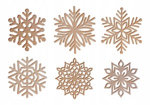 Śnieżynki gwiazdki płatki śniegu 10cm - ZESTAW 06