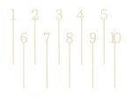Drewniane numery na stół, 25 cm