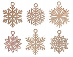 Śnieżynki zawieszki płatki śniegu 10cm - ZESTAW 07