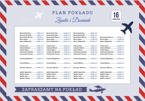 Tablica Plan stołów gości wesele 100x70 cm PCV P1