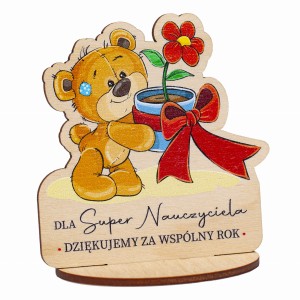 Miś kwiatek upominek prezent Zakończenie Roku 