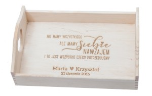 Taca kelnerska serce grawer prezent ślub G1