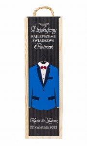 Skrzynka na Wino Podziękowanie Świadka DRUK w16
