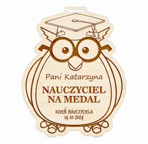 Nauczyciel na MEDAL PREZENT Dzień Nauczyciela SOWA