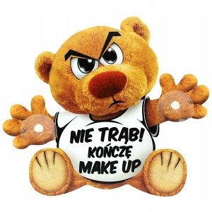 MIŚ Przyssawka na szybę samochodu NIE TRĄB