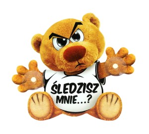 MIŚ Przyssawka na szybę samochodu ŚLEDZISZ MNIE 